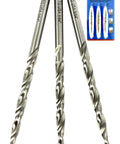 Badass Three Piece Number Six Tapered Drill Bits Provide Knockout Countersinking Results With Standard Double Flute Design And Heavy Duty Round Shank To Make Your Next Woodworking Project A Breeze, showing three 9/64 inch drill bits.