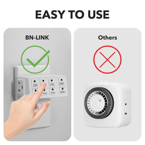 Slick Indoor Countdown Timer 2 Pack With Repeat Function 3 Prong Plug Smart Home Appliance Control overview of easy setup and usage.