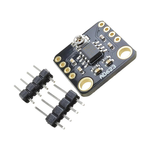 Adjustable Gain Amplifier Module For Hella Precise Signal Boosting And Seamless Data Acquisition Built Tough In Compact Housing For Lab Testing Industrial Automation Rock Solid Reliability, AD623 board with pin headers.