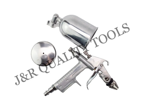 Slick Compact Spray Gun Airbrush Kit With A Hella Precise 0.5mm Nozzle And Super Comfy Ergonomic Trigger For Flawless Detail Painting And Crafts, showing tank and nozzle.