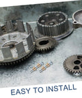 Door Hinge Repair Kit Pin And Bushing For Automotive Door Hardware with metal components and gears displayed on metal surface