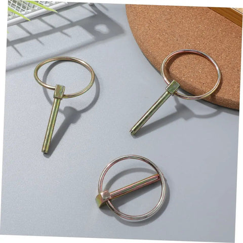 Heavy Duty Lynch Pin Kit With Ring Locking Clips For Tractors Trailers Mowers And Trolleys 12 Pack Easy Install Durable Steel Perfect For Farm And Construction Jobs, 3/16 in steel pins