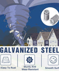 Concrete Anchors 1/4-20 Thread For Hurricane Shutter Hardware Wall Anchor Bolts And Machine Screw Bolts Set Of 25 Pieces For Secure, Reliable Shutter Installation On Concrete Surfaces, shown against stormy background with galvanized steel features.