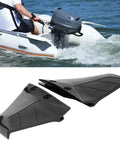 Pair Of Small Hydrofoil Boat Motor Stabilizers For 4 To 50HP Outboards With Bolt Nut Reduces Drag And Bow Rise For A Smoother More Stable Ride In Choppy Water