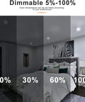 Smart WiFi Flood Light Bulbs With E26 Base 900 Lumens 100W Equivalent 10W BR30 LED Dimmable brightness settings in bedroom