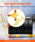 Heavy Duty Machinery Skate Dolly Moving Cart With 6614 Lbs Capacity Carbon Steel Frame and handle for easy setup with wheels for transport.