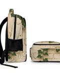 Trailing Ivy On Brick Wall Print Backpack For Everyday Carry Unisex Large Capacity Daypack Durable Polyester With Smooth Zipper