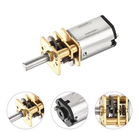 2Pcs 3V 30RPM Micro DC Gearbox Motor With 6 Rated Torque 10mm Shaft 1:298 Reduction Metal Gearbox For RC Cars Robots DIY Projects And Tiny Model Toys