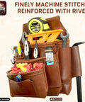 Ambassador Series 10 Pocket Framers Tool Pouch Pro Grade Nail And Tool Holder Made From Genuine Top Grain Leather