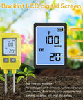 4 In 1 NPK Soil Tester Digital With LCD Readout And Temperature Measurement for Nitrogen Phosphorus Potassium in Soil