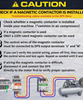 Caution sign for Single Phase To Three Phase Converter For 2HP Motors 200 240V UL Listed My PS3 Small Easy Install One Converter.