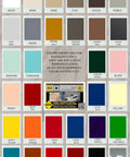 Color chart showing over forty choices for Clear Touch Up Paint For Tile And Appliances Not For High Heat Use DIY Friendly Home Repair Made In The USA.