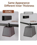 Comparison of inner thicknesses for our and others' products, highlighting 0.059" vs 0.039" differences.