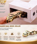 Two Pack One And One Eighth Inch Sliding Door Rollers Replacement Kit With Steel Ball Bearing Tandem Wheels For Glass Patio Doors Heavy Duty Roller Assembly installed in door track