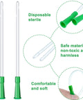 Two clear PVC replacement tubings with green handles; disposable sterile hose for smooth insert, 12 FR.