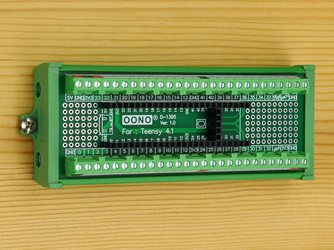 Terminal Block Breakout Board Module for Teensy 4.1 with screw mount, showcasing 112 DIY solder pads and 2.54mm pitch.