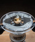 Professional Router Subbase Centering Pin And Cone Set Including Half And Quarter Inch Inside Guides Along With Quarter Outside Guide For Dead On Collet Alignment And Nailed Down Router Template Jobs on a router.