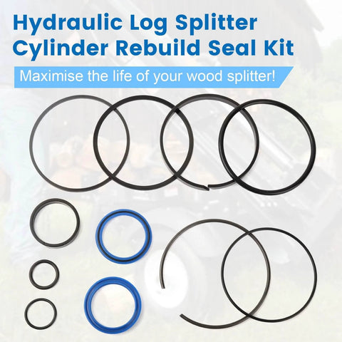 Beefed Up Hydraulic Log Splitter Cylinder Rebuild Seal Kit For 4.5 Inch Bore And 1.75 Inch Rod Cylinder Replacement Seals