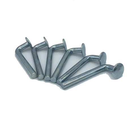 Image of Pallet Rack Safety Bolt Drop Pin Universal Beam Lock Pin Round Top Hat 0.75 In Diameter 0.30 In Shaft Height 3.03 In, showing five pins.