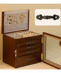 Jewelry box featuring 30 Pack Antique Bronze Floral Arch Drawer Pulls 1.7 by 0.4 Inches 30mm Center Hole Spacing