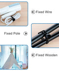 8 Inch Bungee Balls With Toggle Locks securing wires, poles, and wooden items for versatile use in various setups.