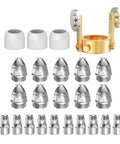 P-80 Plasma Cutter Torch Consumables Kit With 24Pcs 1.5mm Cutting Tips And Electrodes For BTC800DP showing various torch parts