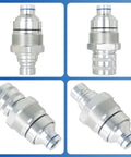 Heavy Duty Hydraulic Coupler Kit With Male And Female Flat Face Quick Connect Set for 4BD4FH 48MM Thread showcases durable metal connectors.