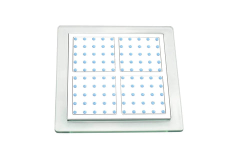 Square Ultra Thin Premium Bath Rainfall Shower Head With 100 High Pressure Jets And An 8 Inch Wide Face Plate In Chrome Finish