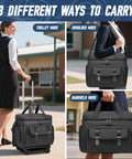 Three ways to carry Detachable Wheels Rolling Teacher Tote Bag For Women And Men With 15.6 Inch Laptop Compatibility