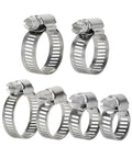90 Pack 6 Sizes Stainless Steel Hose Clamps Kit 304 Grade Heavy Duty Worm Gear Clamps For 1/4 To 1-1/4 Inch (6-32MM)