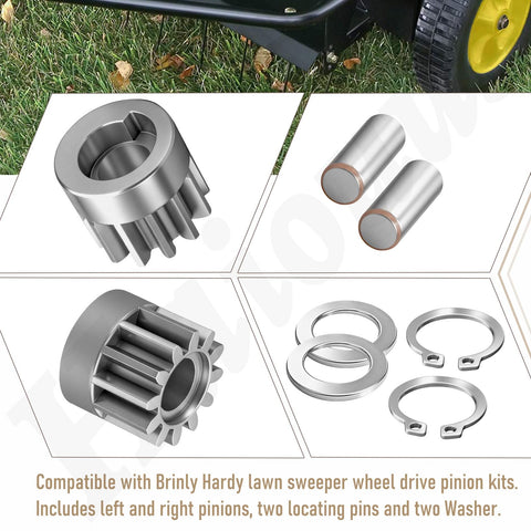 Left And Right Wheel Drive Pinion Kit For 42 Inch Lawn Sweeper Keeps Your Lawn In Action Includes Gear Pinions And Washers Compatible With Lawn Sweepers Fits STS 42 426 420 427