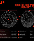 Heavy Duty Rear Drilled And Slotted Brake Rotors Deliver Top Shelf Stopping Power With Straight Up Bolt On Fit For Chevy Tahoe Silverado Suburban Avalanche And Cadillac Escalade specifications diagram