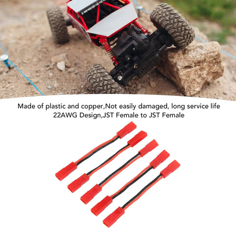 Beefy 30A Brushed Electronic Speed Controller With Brake Dual Way For 130 180 260 Motors Fits 1 16 1 18 1 24 Scale RC Cars Boats Planes JST Interface Micro 5 Pack shown with connectors and RC vehicle on rock surface