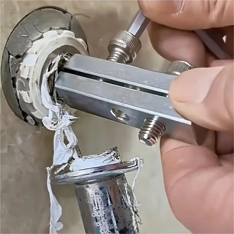 Premium Broken Screw Extractor Tool Set For Faucet Angle Valve Plumber Kit, 2 4 Or 8 Piece Heavy Duty Alloy Steel Gripper With Smooth Reverse Spiral Design To Crush Tough Stripped Bolts And Save Time. Used on a stripped faucet valve