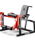 4 In 1 Leg Extension And Curl Machine For Home Gym With Adjustable Backrest And Single Leg Mode, red frame view