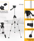 High-Performance 360 Degree Self-Leveling Green Cross Line Laser Level with Sturdy Tripod and Essential Accessories, tripod details.