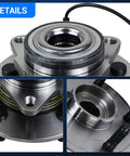 Close-up of Front Wheel Hub and Bearing Assembly Set for 2006-2008 Dodge Ram 1500, 5 Lug With ABS, Front Left and Right