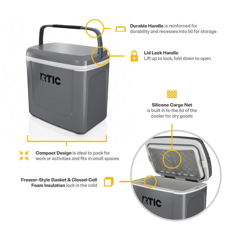 Road Trip 8 Qt Personal Cooler Compact And Lightweight Insulated Ice Chest That Fits Up To 12 Cans Portable Grab And Go Cooler