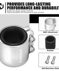 Exhaust Sleeve Clamp Band For Yamaha Blaster 200 1988-2006 And Banshee 350 1987-2006 Quad Bolt-On Replacement Part 1W2-14714-00-00 Silver