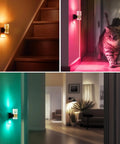 LED Night Light 2-Pack Dimmable Wall Plug Night Lights With Remote Control RGB Color Changing LEDs for nighttime hallway use