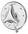Origins Tub And Shower Trim Kit With Tri Star Handle And Hot Cold Indicators In Polished Chrome Valve Not Included
