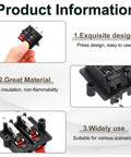 4 Way Spring Terminal Clip Push Release Connector Plate Jack Socket For Speaker Wiring And Audio Projects 6 pcs in hand