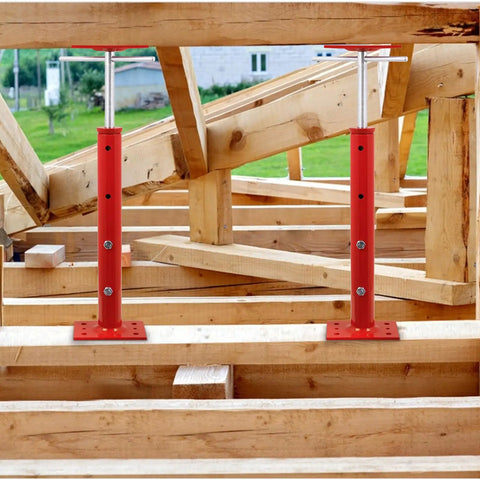 Adjustable House Jacks for Floor Leveling and Crawlspace Support, 19 to 36 Inches, Heavy Duty Rust Proof Steel.