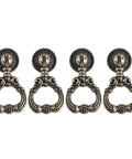 Retro Zinc Alloy Pull Ring Cabinet Handles 4 Pack For Cabinets And Cupboards, Vintage Drawer Knob Pulls, 59mm Length