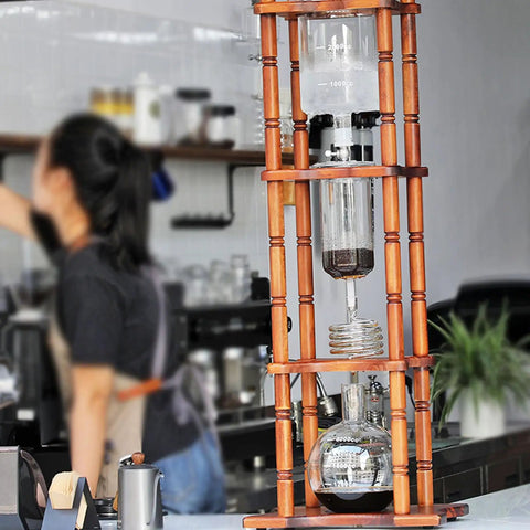 Dope Slow Drip Cold Brew Coffee Tower With Adjustable Dripper And Spacious 3000Ml Glass Jug for backyard brewing.