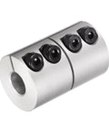 Pair Of Aluminum Shaft Couplers 6.35Mm To 10Mm, 25X40Mm Clamp Joint For 3D Printers And CNC Rigs, Encoder Compatible, Lightweight DIY Motor Linkages