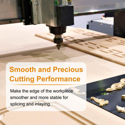 CNC machine carving wood with Two Pack Point Cutting Roundover Router Bit Seven Sixteen Inch Radius Quarter Inch Cutting Diameter