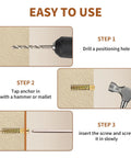 Installation steps for 30 Packs Heavy Duty Hollow Wall Anchors With Screws 6x32mm Tree Shape Expanding Drywall Anchors