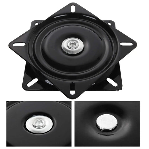 Kickass Heavy Duty 8 Inch Bar Stool Swivel Plates Replacement built like a tank with black coated steel mount.