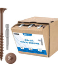 Genuine Tough Number Eight X 2 Inch Deck Screws With Star Drive Heads And No Sweat Rust Resistance Perfect For Pressure Treated Lumber And Outdoor Landscape Builds Includes T20 Bit Brown.